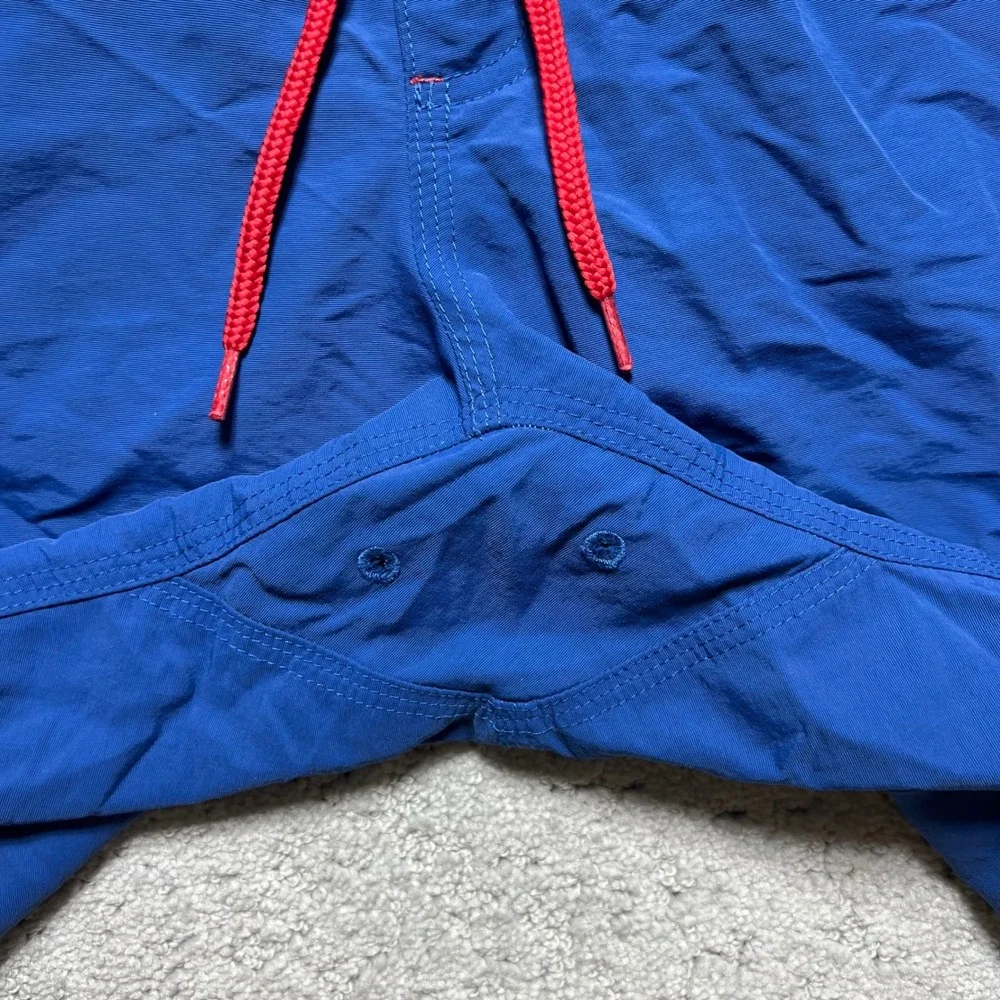 Duluth Trading Co Grab Shorts Mens 2XL Blue Red‎ Swim Trunks Board Mesh Lined
